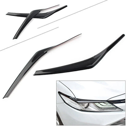 Headlight Eyebrow Trim for Toyota Camry SE XSE (2018–2024) Black