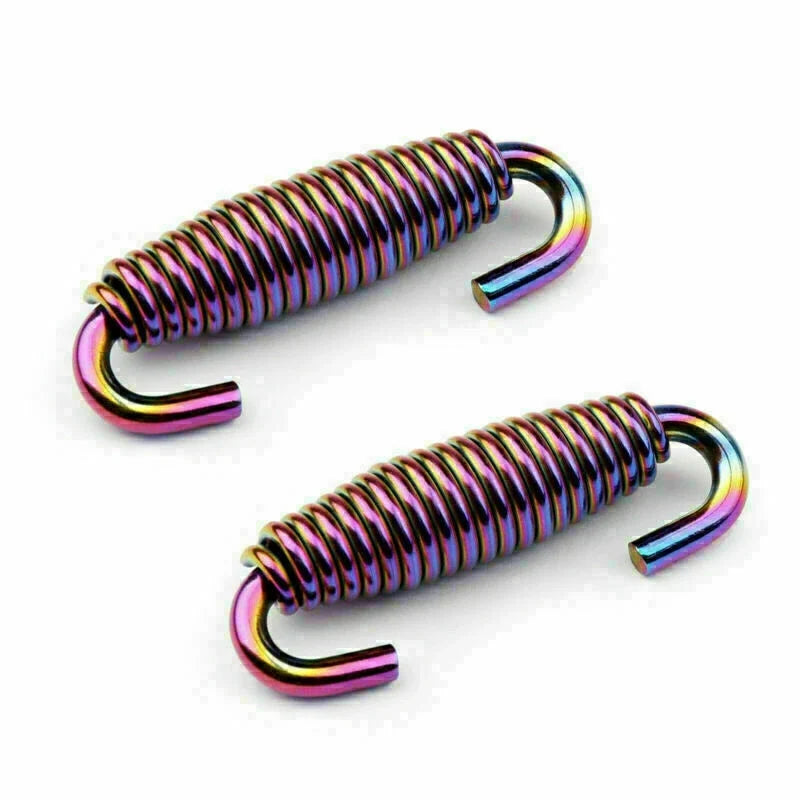 2X Stainless Steel Exhaust Muffler Tip for Moto (CO T9)