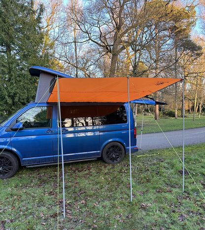 2X Orange Awning Canopy for Campervan Caravan (2.4m x 2.4m)