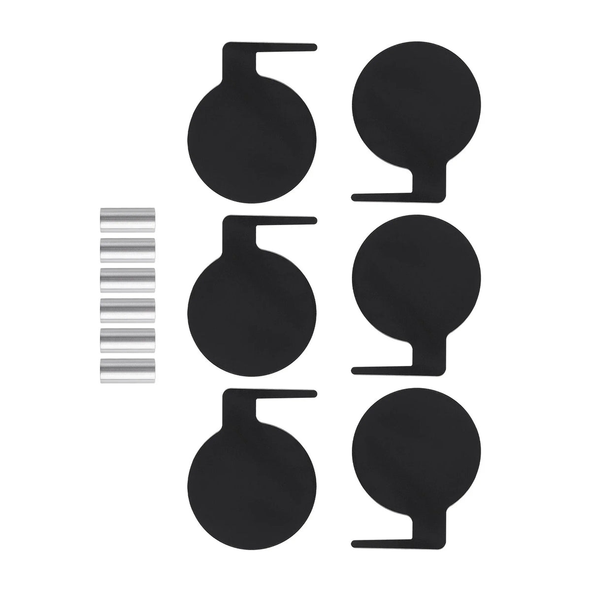 Set of 6 AR500 Steel Targets for Dueling Tree (6" x 3/8")