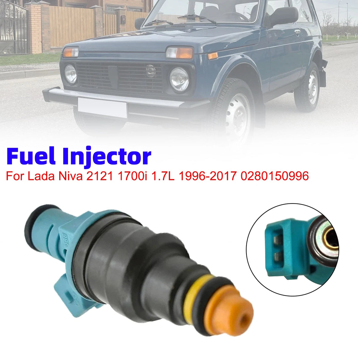 Fuel Injector for Lada Niva 2121 1.7L (1996–2017) 0280150996