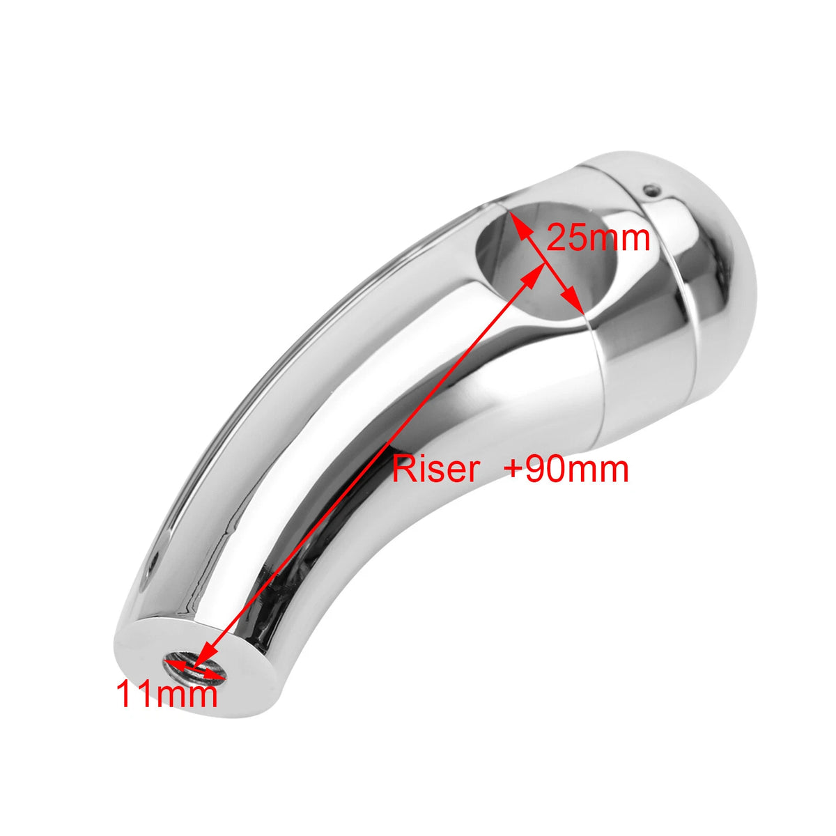 3.5" Handlebar Risers for Yamaha V-Star, Honda VTX, Suzuki Boulevard, Kawasaki (M537-A012-Chrome)