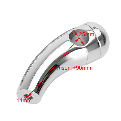 3.5" Handlebar Risers for Yamaha V-Star, Honda VTX, Suzuki Boulevard, Kawasaki (M537-A012-Chrome)