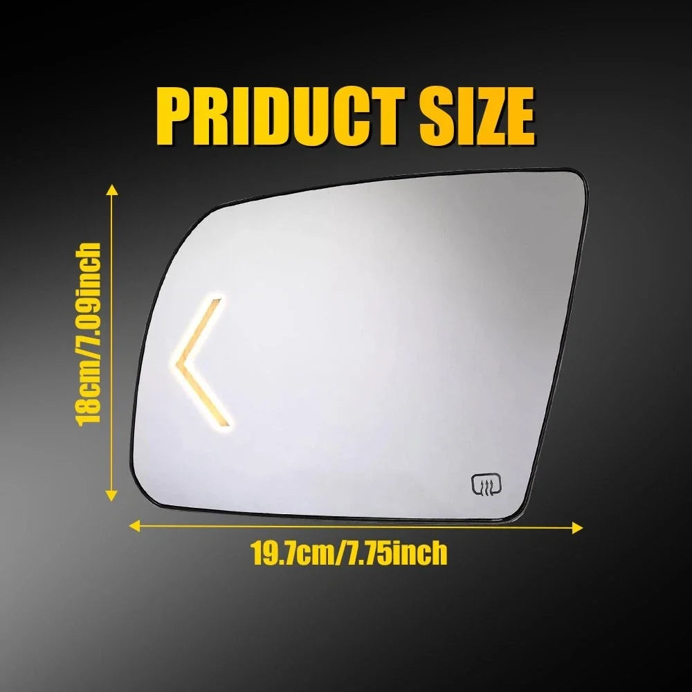Left Side Mirror Glass Power Heated Signal for Toyota Tundra (2007–2020) / Sequoia (2008–2017)