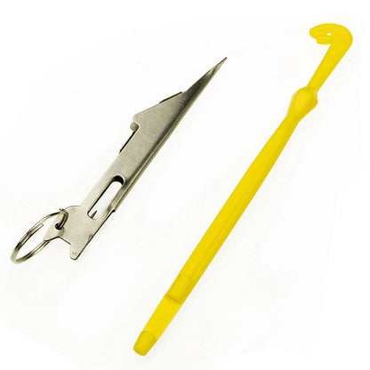 2pc Tie Fast Nail Knot Tying Tool & Loop Tyer for Fly Fishing Line