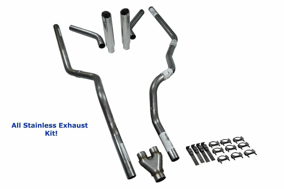 Dual Exhaust Kit for Ford F150 (2021–2025) - Stainless Steel, Rolled Tip