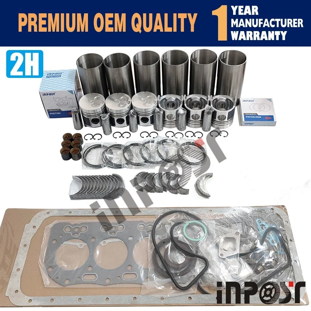 Engine Rebuild Kit for Toyota 2H (1970–1980) - Gaskets, Pistons, Liners, Bearings, Rings