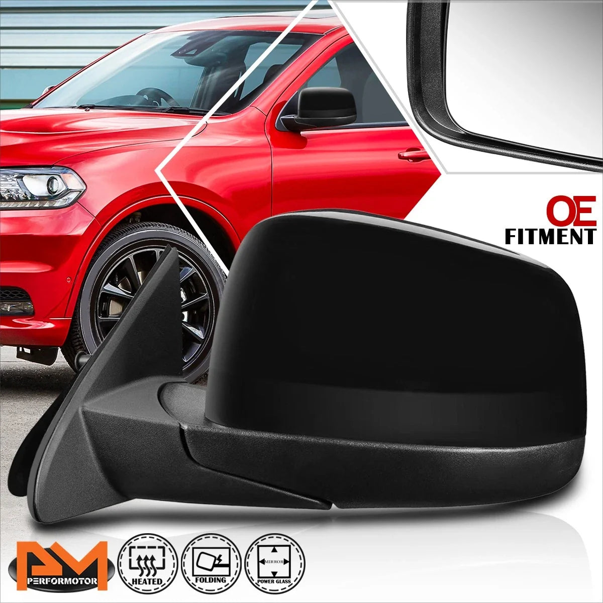 Powered Heated Side Rear View Door Mirror for Dodge Dakota (2011–2017)