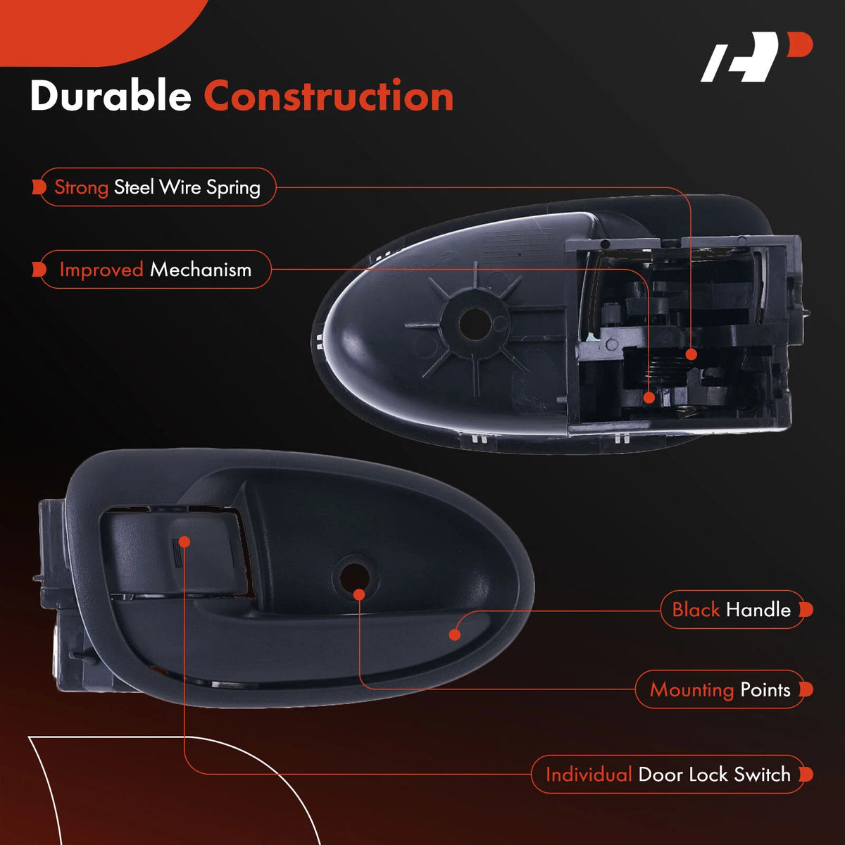 Left Interior Door Handle for Toyota Yaris (2007–2011) 69206-52110-B1, 69206-0D15-B, 80398