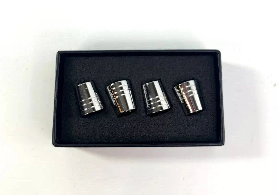 Valve Stem Caps Premium Chrome Tapered With Dodge Logo for Dodge (2010–2024)