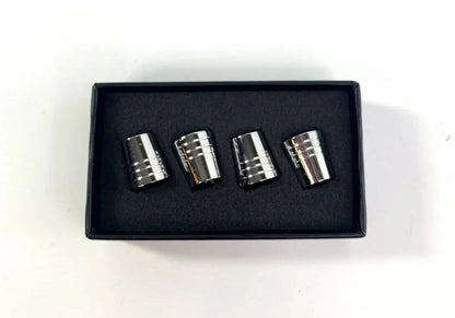 Valve Stem Caps Premium Chrome Tapered With Dodge Logo for Dodge (2010–2024)