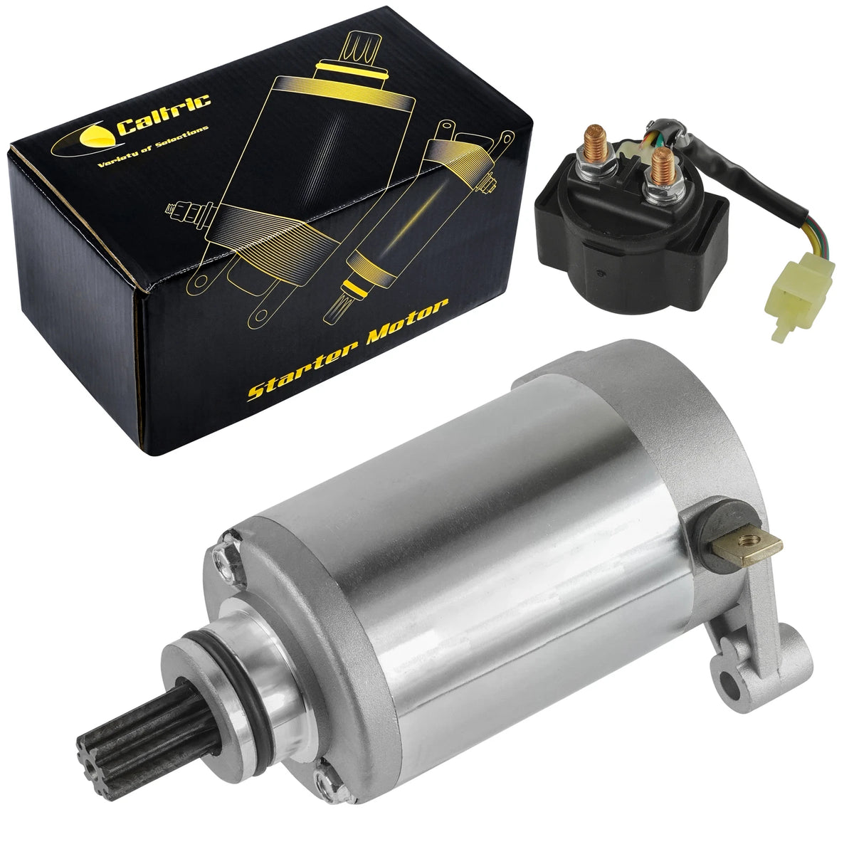 Starter with Relay Solenoid for Hyosung GV125 GV250 (2000–2001) 19627AA2002, 31100HG5100, 31800HG5100