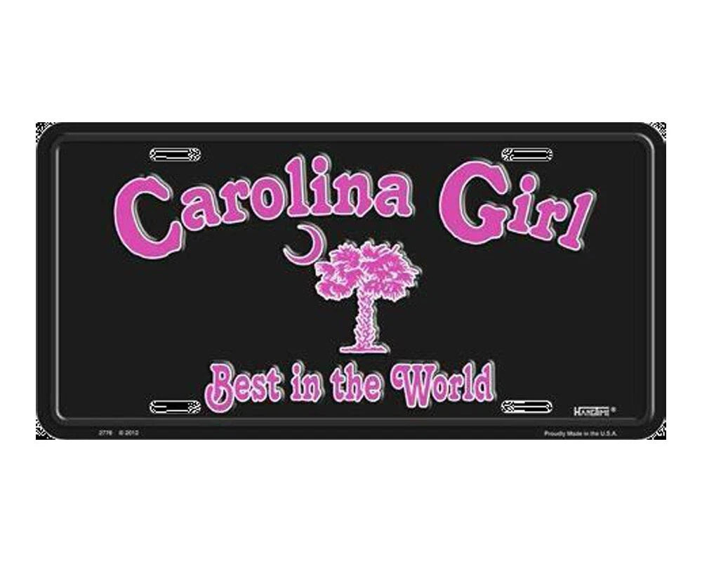 License Plate Wall Sign for South Carolina (Made in USA)