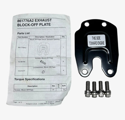 Exhaust Block-Off Plate for Mercury Marine (861776A2)