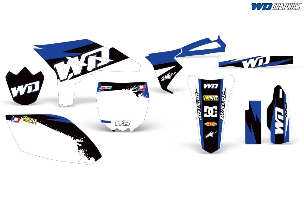 Graphic Sticker Decal for Yamaha YZ250F (2010–2013) WD Blue