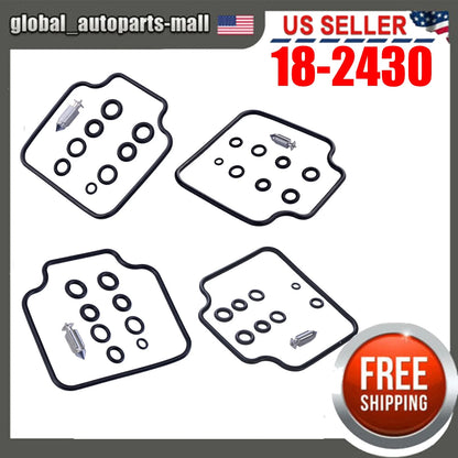 4X Carburetor Repair Kit for Honda Nighthawk CB550 CB650 CB700 (1983–1985) - 18-2430