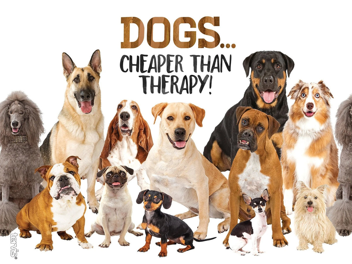24 oz Tervis Dog Therapy Tumbler with Wrap and Brown Lid
