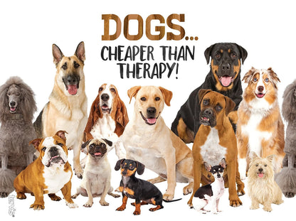 24 oz Tervis Dog Therapy Tumbler with Wrap and Brown Lid
