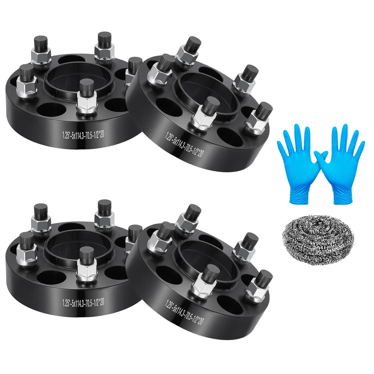 Set of 4 Hubcentric Wheel Spacers 1.25" 5x4.5 1/2"x20 for Ford Mustang Mazda B2500 (1994–2003)