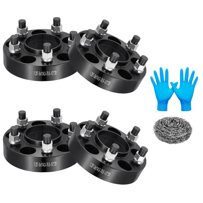 Set of 4 Hubcentric Wheel Spacers 1.25" 5x4.5 1/2"x20 for Ford Mustang Mazda B2500 (1994–2003)