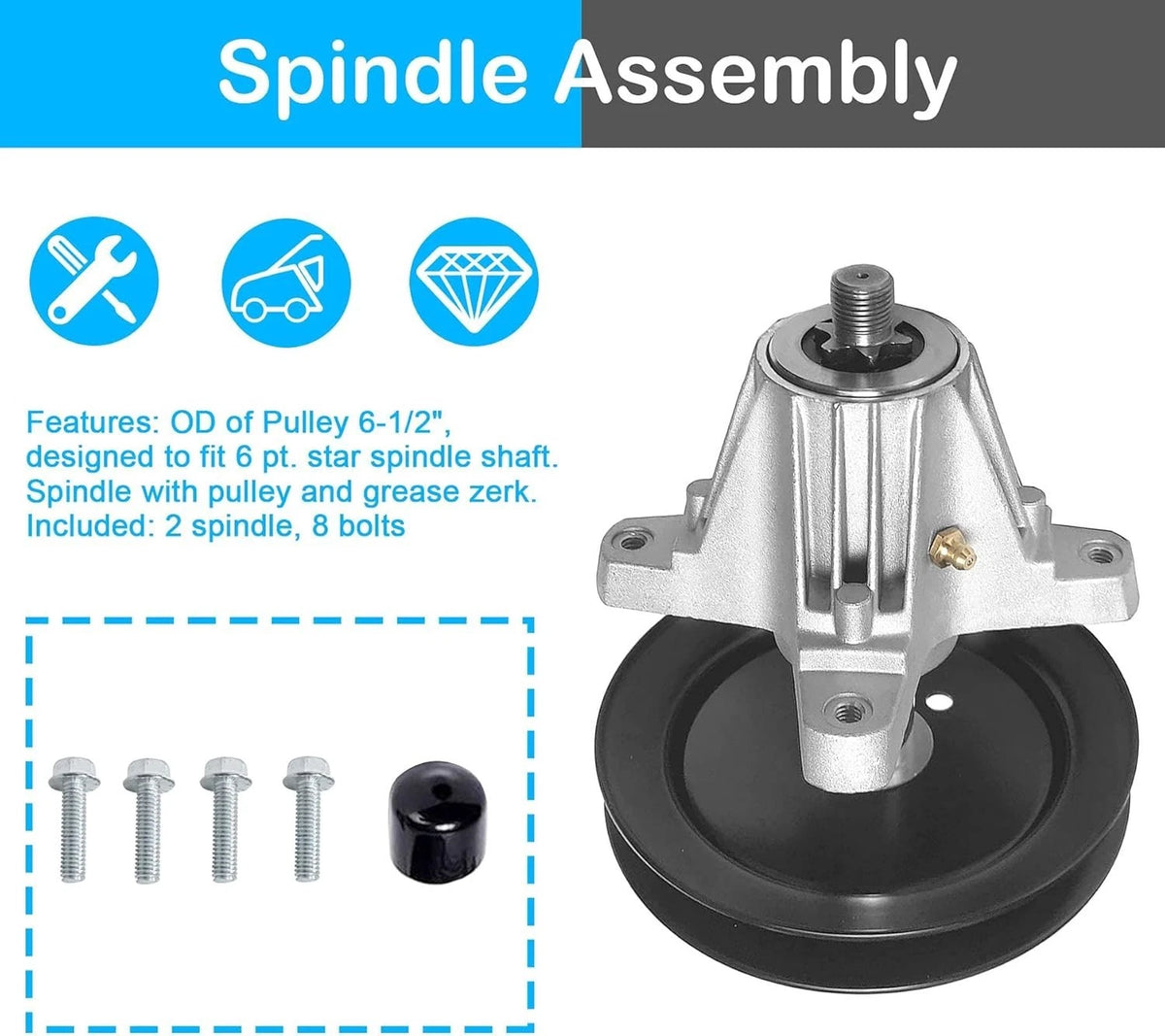 2X Spindle Assembly for Cub Cadet & MTD Lawn Mowers