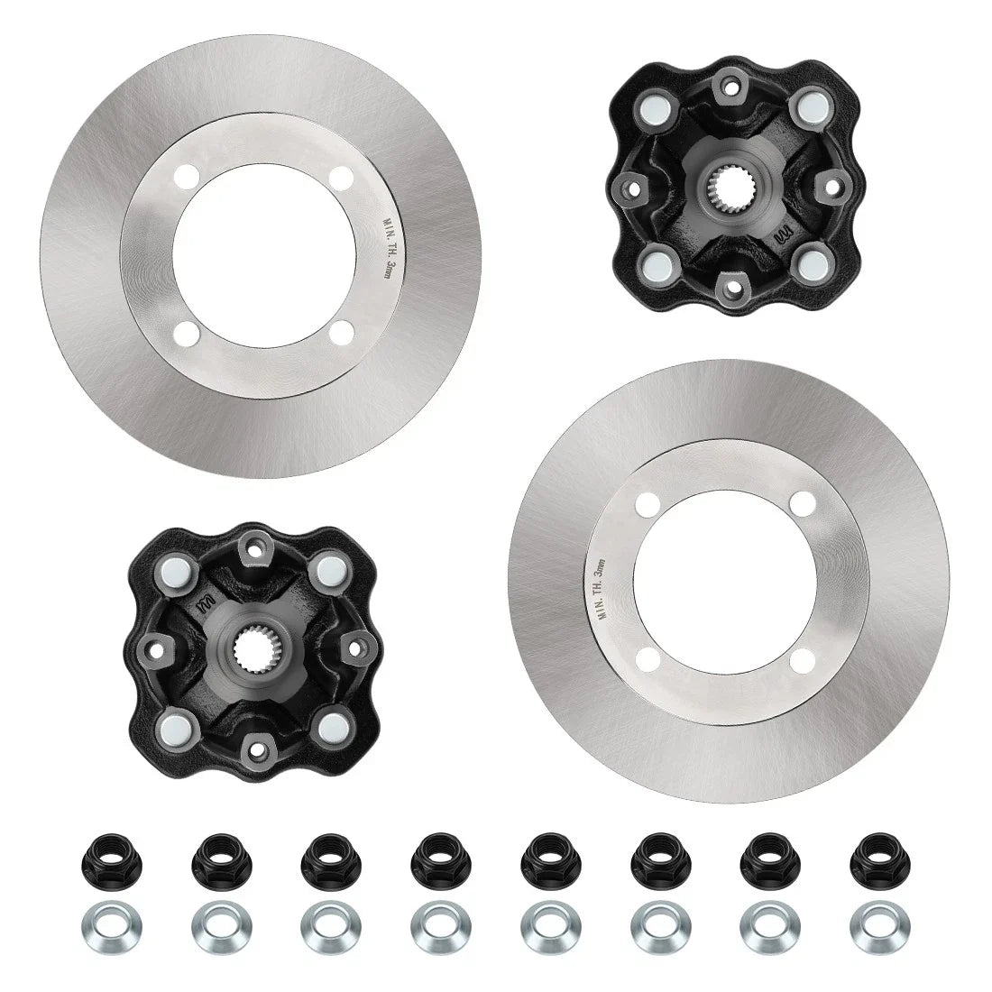 2 Front Wheel Hub & Brake Disc Rotor for Suzuki Vinson 500 (2002–2003)