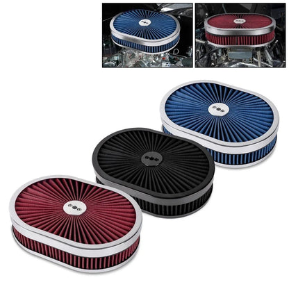 Air Cleaner Set of 2 for 4-Barrel Carburetor 5-1/8" Neck (12")