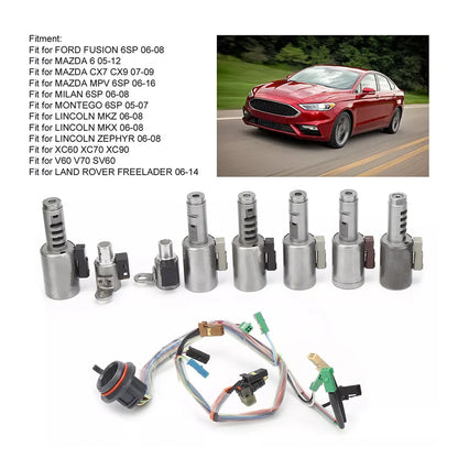 Transmission Solenoid Kit with Harness for Ford Mazda Lincoln (AF21, TF-81SC)