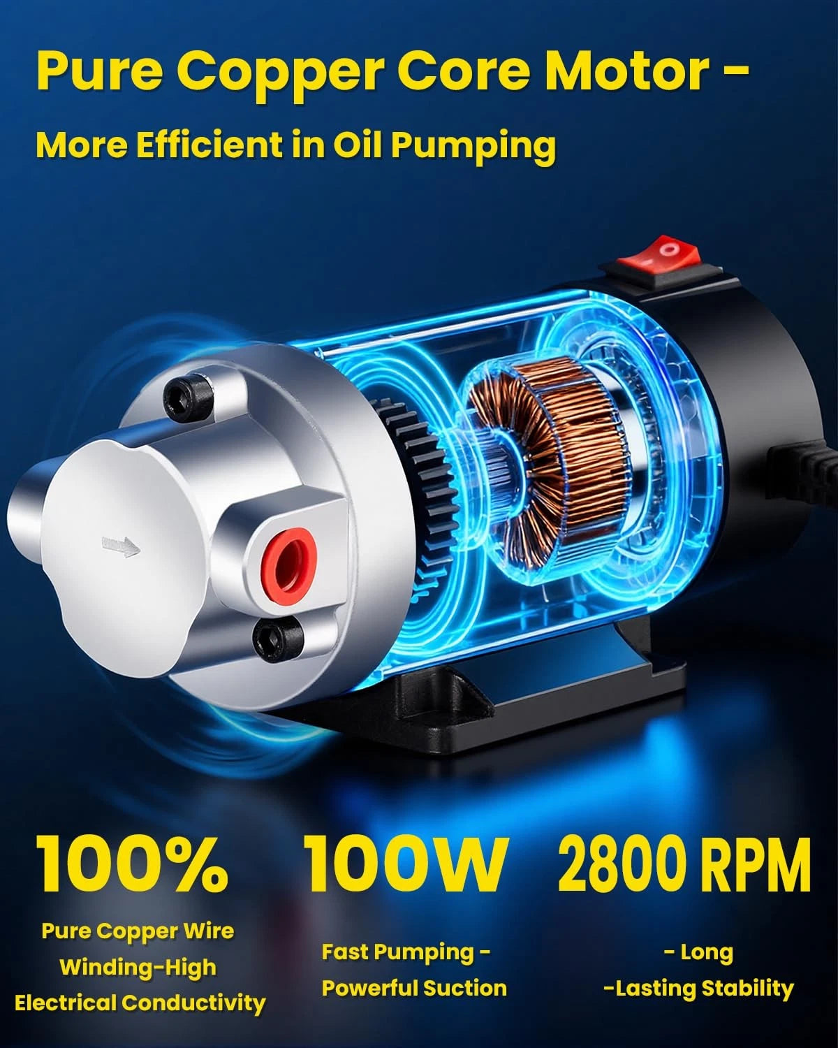 12V 100W Electric Oil Change Pump for Multi-Purpose Fluid Extraction