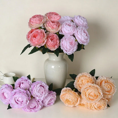7 Head Silk Peony Bouquet for Wedding Home Office