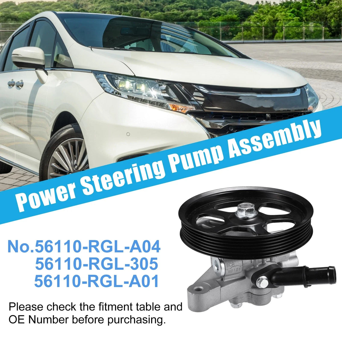 Power Steering Pump Assembly for Honda Accord (2008–2012) No. 56110R70A11