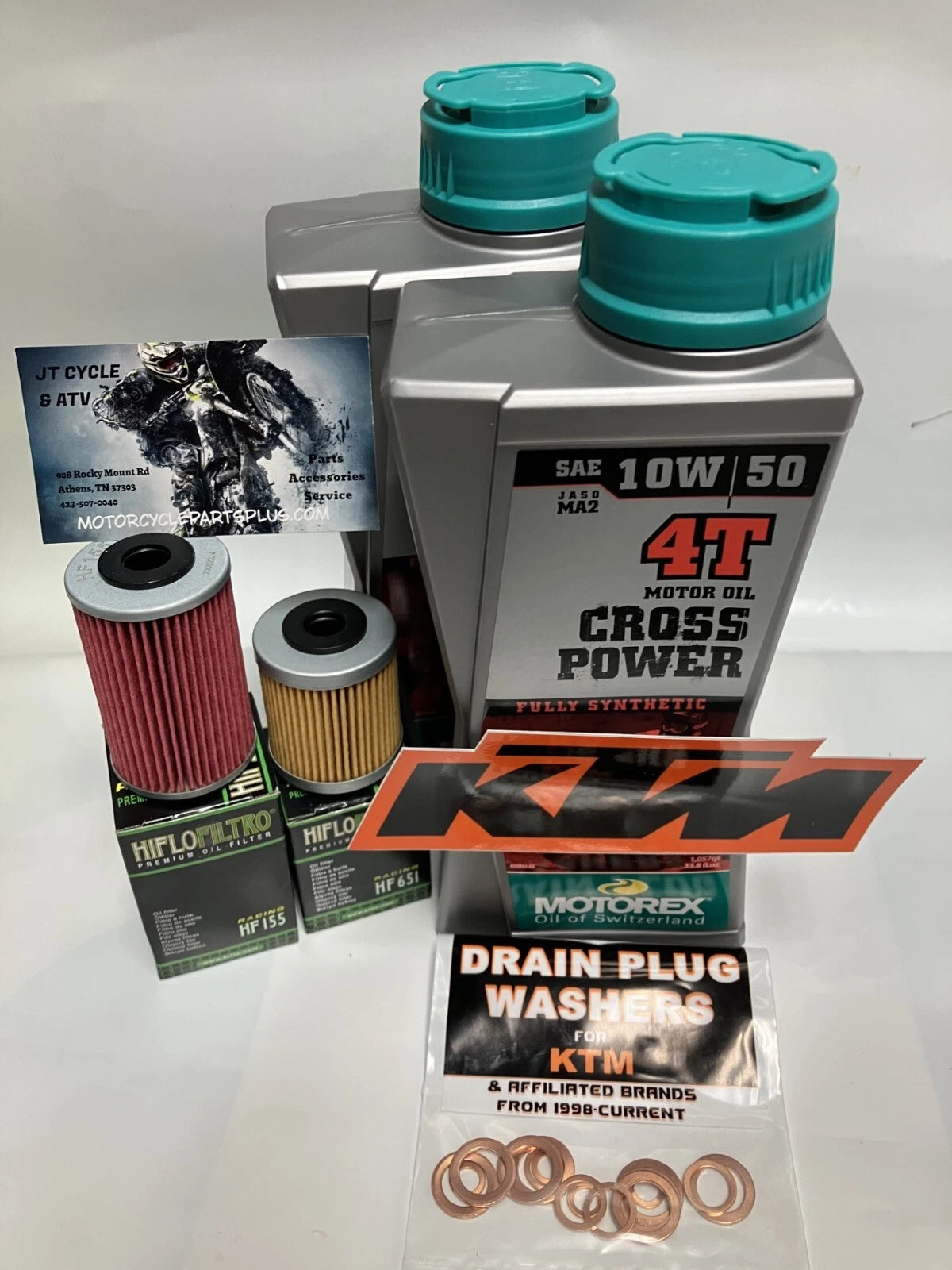 Oil Change Kit for KTM 690 Enduro, 690 Duke, SMC (2012–2022) 308241 HF155 HF651 DPWKTM DECAL