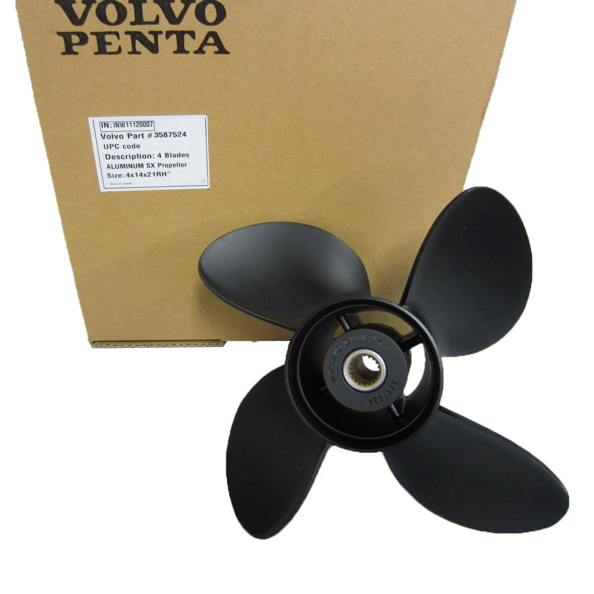 4-Blade Aluminum Propeller for Volvo Penta (14.5x21P, 3587524)