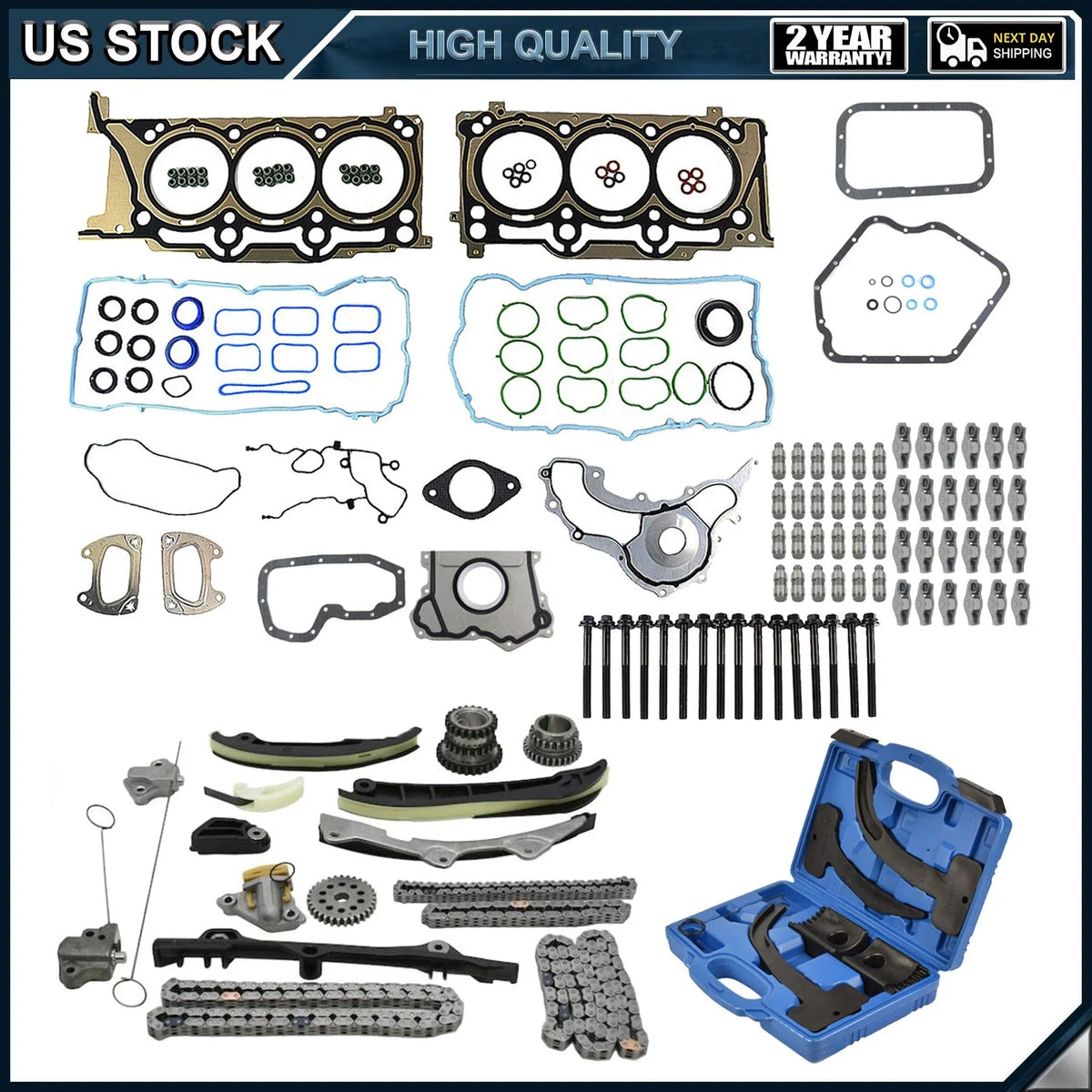 Engine Rebuild Kit for Jeep Chrysler Dodge Ram 3.6 (2011–2015) - Lifters, Timing Tool