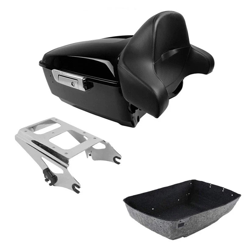 2X King Trunk Backrest Mount for Harley Touring (2009–2013)