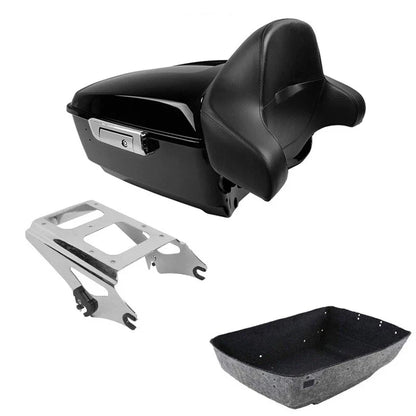 2X King Trunk Backrest Mount for Harley Touring (2009–2013)