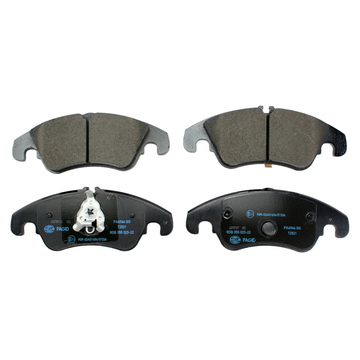 Set of 4 Hella Front Low-Met Disc Brake Pads for Audi A6 A6 Quattro Q5 A7