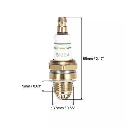 1X BM6A Spark Plug for Chainsaw Lawn Mower Strimmer (M7 L7T CJ8 1560)