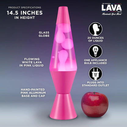 Lava Lamp Original 14.5" Wild Pink Classic Liquid Motion Table Lamp