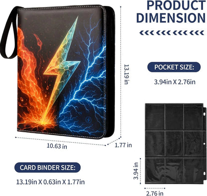 9 Pocket Trading Card Binder with 50 Removable Sleeves