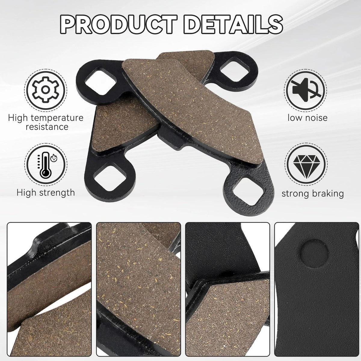 Front Rear Brake Pads for Polaris Sportsman 450 500 700 800 (2003–2023)