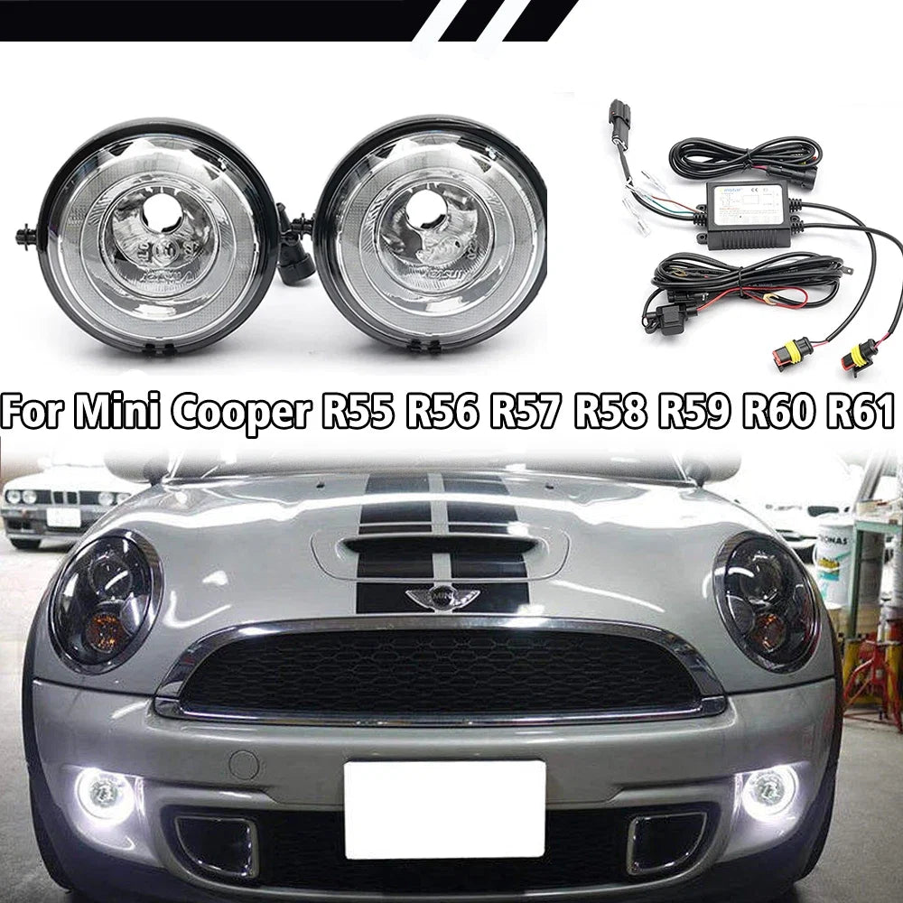 White LED Halo DRL Fog Light for Mini Cooper R55 R56 R57 R58 R59 R60 R61 (2006–2016)