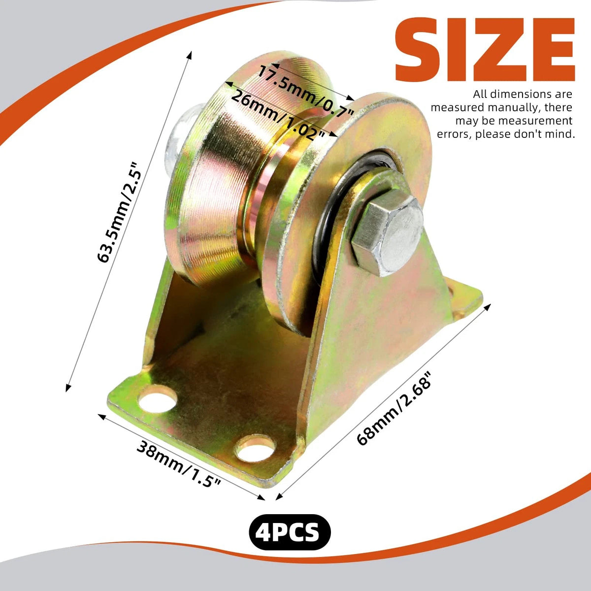 Set of 4 V Groove Wheels for Tanstic (2 Inch Diameter)
