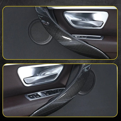 2X Carbon Fiber Trim Inside Door Handle for BMW 3 Series F30 F31 (2013–2018)