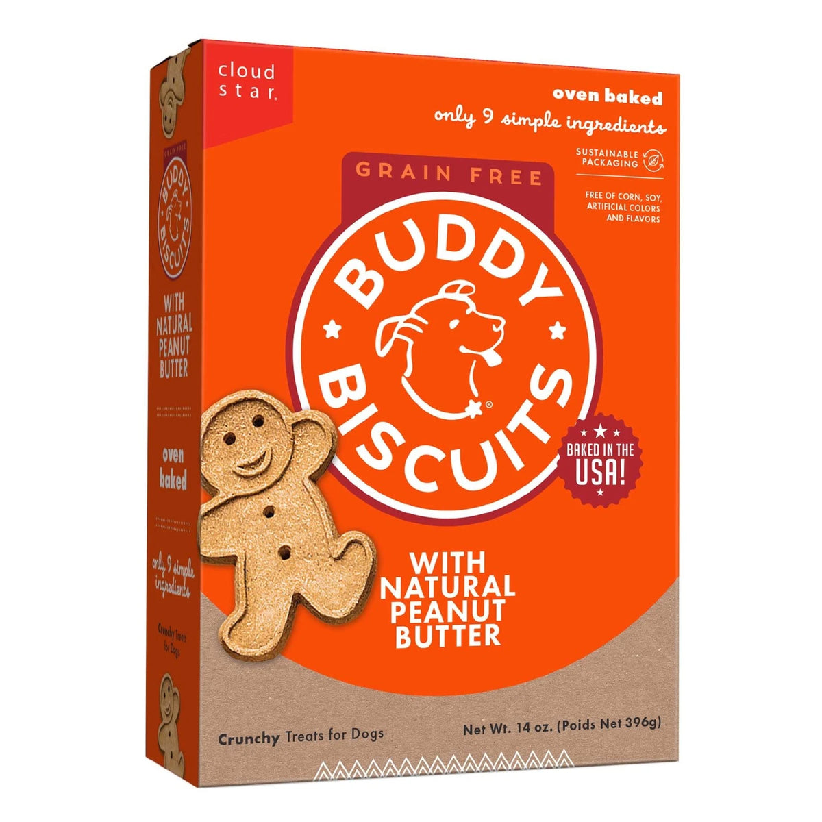Buddy Biscuits Grain Free Dog Treats for Dogs (Pack of 1) - Peanut Butter