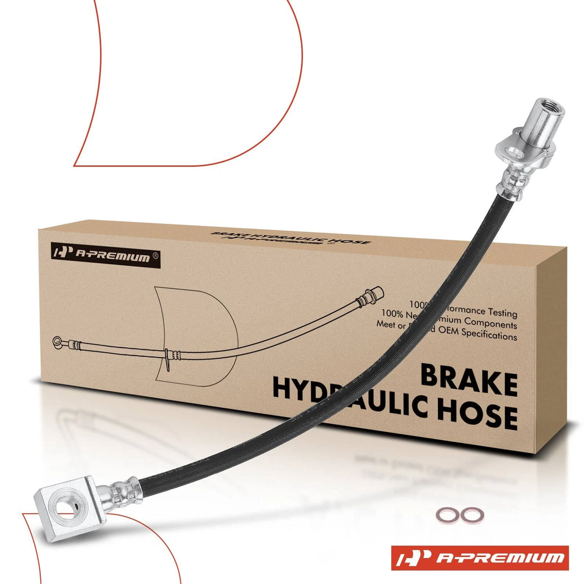 Front Left/Right Brake Hydraulic Hose for Dodge Ram 1500 (2006–2007) 5290686AD, BH382524, 2202780