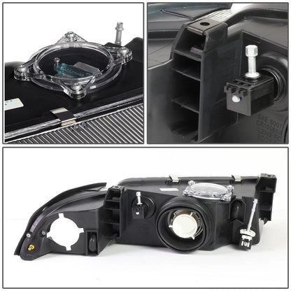 Set of 2 Smoked Housing Headlights for Dodge Stratus (1995–2000)
