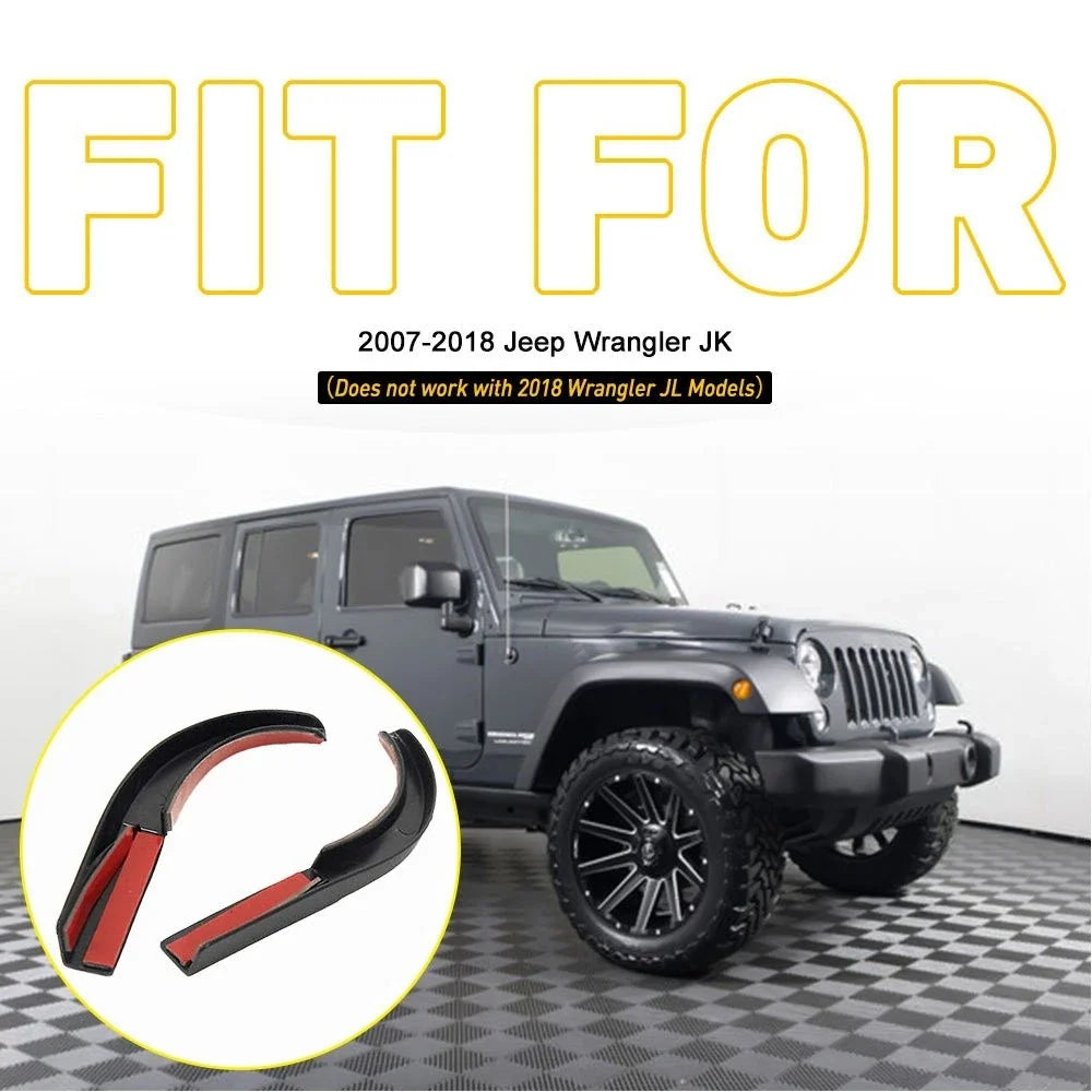 Water Rain Diverter Slot Guard Gutter Extension for Jeep Wrangler JK (2007–2017)