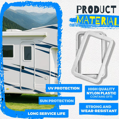 RV Entrance Door Window Frame for Camper Trailer (15.7" x 24.8")