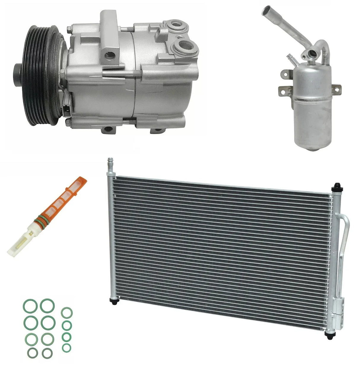 A/C Compressor Kit With Condenser for Ford Focus 2.0L 2007–2011